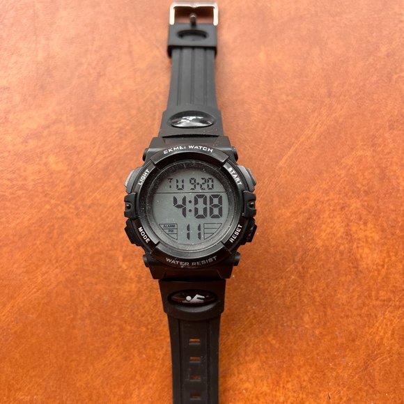SKMEI Black Alarm Multifunction Unisex Plastic Sports Water‎ Resist Watch 1266 - Picture 1 of 8